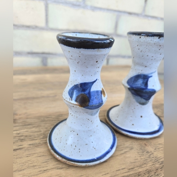 Hand Crafted Pottery Candle Sticks - Picture 3 of 9